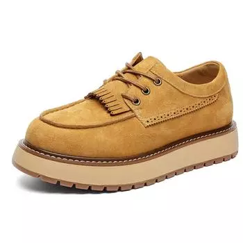 Модные распродажи, мужские деловые туфли на шнуровке, 2024, новые оксфорды, мужская удобная обувь для ходьбы, универсальная мужская повседневная обувь 38 жёлтый
