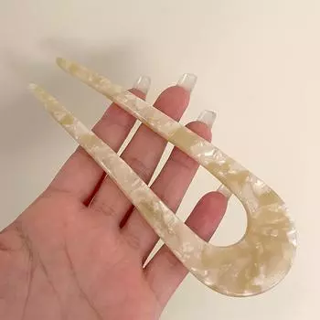 Модные разноцветные ацетатные заколки для волос, элегантная женская шпилька для волос U-образной формы, простая заколка, аксессуары для волос, подарок Size fits all