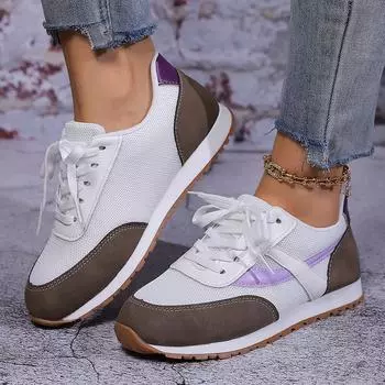 Модные разноцветные кроссовки для женщин, дышащие сетчатые повседневные кроссовки, женские весенние легкие удобные кроссовки для ходьбы 36 белый