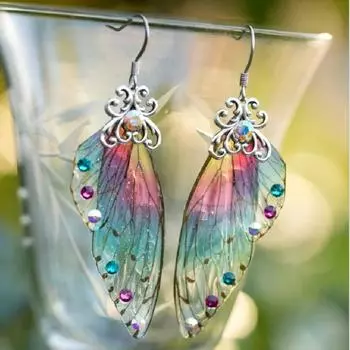 Модные разноцветные серьги-бабочки, женские ювелирные изделия, милые красочные акриловые серьги-капли, аксессуары для женщин и девочек, ювелирные изделия, подарок