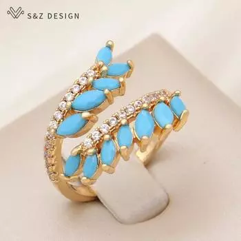 Модные регулируемые кольца с фианитом оливковой ветки для женщин, свадебные элегантные украшения цвета шампанского, золотого цвета, подарок Resizable