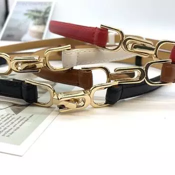 Модные ремни для женщин, пояса из цинкового сплава со специальной пряжкой, женские корейские платья, ремни с шалью, тонкие ремни, лето 2023 г. белый