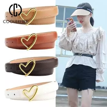 Модные ремни для женщин, роскошные дизайнерские брендовые платья, джинсы, брюки, женские ремни из искусственной кожи, простая пряжка из сплава, пояс для девочек LD2304 105CM белый