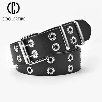 Модные ремни для женщин, высококачественные ремни в стиле панк, джинсы, повседневный роскошный дизайнерский ремень, женский однотонный пояс с пряжкой PK020 110cm белый