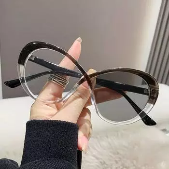 Модные Ретро анти-синие фотохромные очки в овальной оправе, солнцезащитные очки, роскошные винтажные компьютерные мужские и женские уличные очки