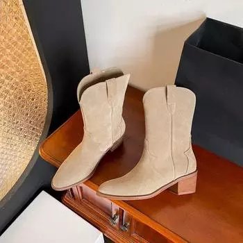 Модные ретро-ботинки 2024 года, новые женские короткие сапоги на осень/зиму с британским стилем, со средним рукавом на платформе, женские сапоги 35