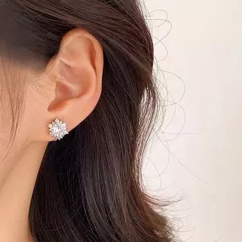 Модные ретро-клипсы со снежинками без отверстий для ушей, новый нишевый дизайн, простые серьги с высоким чувством как
