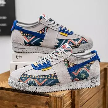 Модные ретро-кроссовки с принтом для мужчин, дышащие повседневные туфли на плоской подошве, большой размер 46, кроссовки для бега, мужские кроссовки Zapatillas Hombre 39