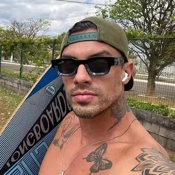 Модные ретро квадратные солнцезащитные очки мужские солнцезащитные очки кошачий глаз брендовые прямоугольные очки UV400 оттенки винтажные панк очки чёрный