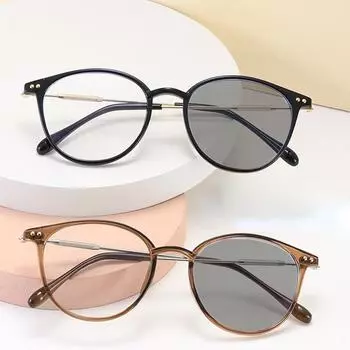 Модные ретро модные фотохромные очки для мужчин и женщин, блокирующие синий свет, очки для близорукости, унисекс, умные очки для обесцвечивания 0-1.0-4.0 0