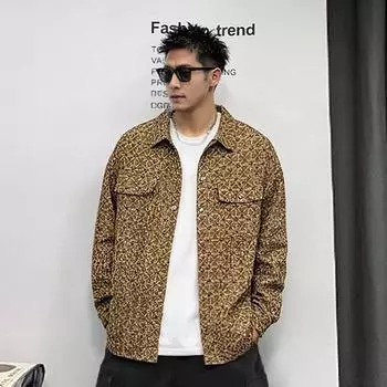 Модные ретро мужские и женские легкие роскошные осенне-зимние куртки и рубашки XXXL хаки