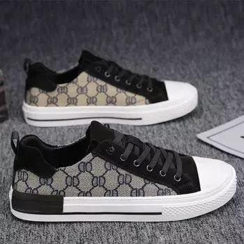 Модные ретро мужские парусиновые туфли легкие модные повседневные туфли мужские плоские кроссовки удобные дизайнерские лоферы мужские вулканизированные туфли 39