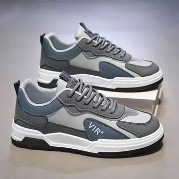 Модные ретро мужские повседневные кроссовки весна новые водонепроницаемые удобные кроссовки на платформе для бега на открытом воздухе со шнуровкой обувь для скейтбординга горячая распродажа 39 серый