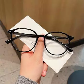 Модные ретро-очки Tr90 в черной оправе с защитой от синего света, многоугольная простая большая оправа для очков