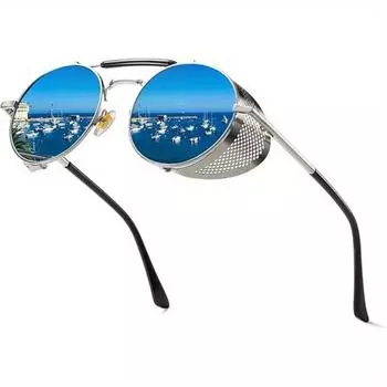 Модные ретро-очки в стиле стимпанк для мужчин и женщин, винтажные модные круглые очки в стиле стимпанк из сплава