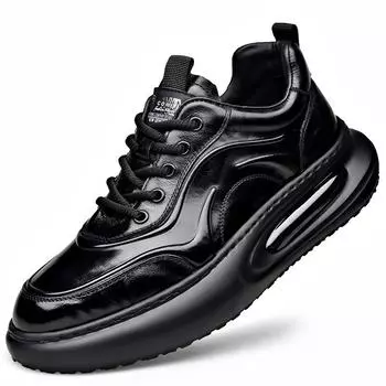 Модные ретро роскошные туфли из натуральной кожи на платформе для мужчин, осенние повседневные кроссовки с мягкой подошвой, модные спортивные туфли для мужчин 38