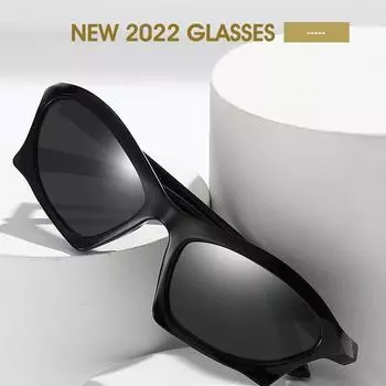 Модные ретро солнцезащитные очки с геометрическим рисунком для мужчин и женщин, трендовые очки для уличной стрельбы, UV400, очки для вождения, очки Oculos De Sol