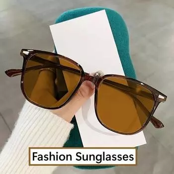 Модные ретро солнцезащитные очки в большой оправе для женщин, унисекс, для путешествий, вождения, большие солнцезащитные очки, модные квадратные солнцезащитные очки для мужчин as picture