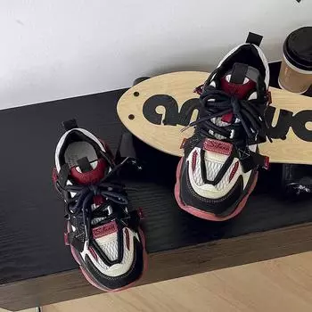 Модные ретро-туфли для пап 2024 года, модные крутые новые туфли на толстой подошве, увеличивающие рост, повседневные цветные повседневные спортивные женские туфли 35