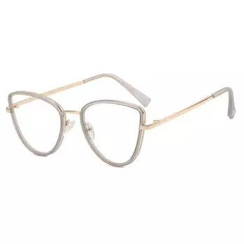 Модные Ретро женские очки кошачий глаз с защитой от синего света, винтажные треугольные металлические оправы, антирадиационные очки для защиты глаз, женские