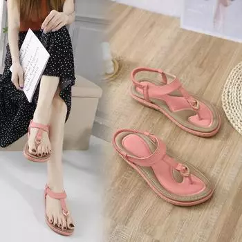 Модные ретро женские сандалии шлепанцы лето 36 чёрный