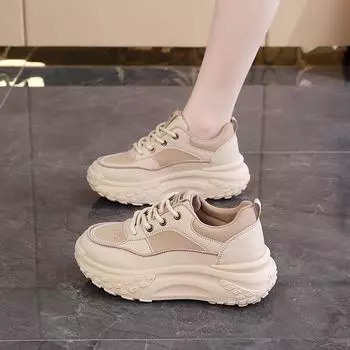 Модные ретро женские туфли Весенние туфли на платформе Повседневные кроссовки Универсальная модная дизайнерская обувь Высококачественные женские кроссовки 35