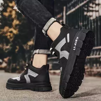 Модные резиновые мужские туфли на шнуровке, нескользящие, низкие цены, распродажа, винтажные мужские ботинки, дизайнерская обувь, классика, высокое качество, предложение, повседневная обувь 39