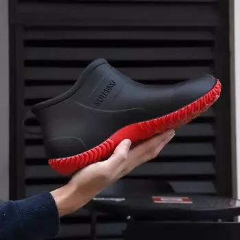Модные резиновые сапоги унисекс, мужские удобные рабочие резиновые сапоги, кухонная нескользящая водонепроницаемая специальная обувь, уличные рыболовные сапоги 36