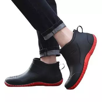 Модные резиновые сапоги унисекс, мужские удобные рабочие резиновые сапоги, кухонная нескользящая водонепроницаемая специальная обувь, уличные рыболовные сапоги 36