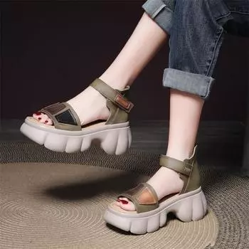 Модные римские походные сандалии на каблуке-каблуке 35