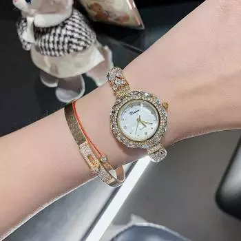 Модные романтические часы со стразами, темперамент, повседневные кварцевые часы Fairy Disc, простые часы для женщин