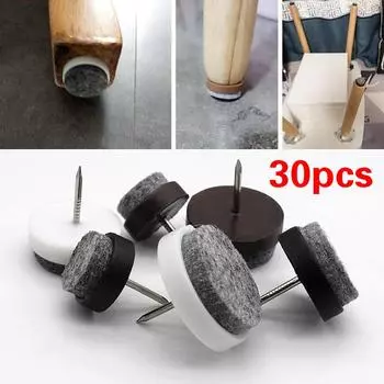 Модные роскошные 30 шт. Стул Стол Мебель Ножки Нижние ножки Нескользящая плитка Пластиковая накладка Мебельный гвоздь для пола Нескользящий деревянный пол Защитный гвоздь