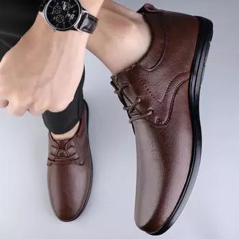 Модные роскошные брендовые дизайнерские мужские туфли на шнуровке из натуральной кожи, мокасины, летние дышащие туфли для вождения, для прогулок, для мужчин 37 чёрный