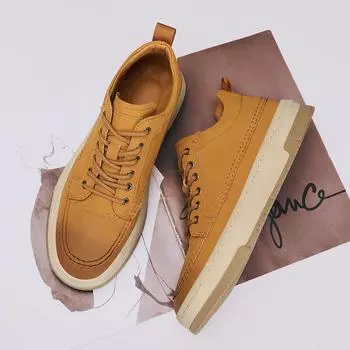 Модные роскошные брендовые мужские кроссовки из натуральной кожи, повседневная обувь, дышащая, удобная, для прогулок на открытом воздухе, спортивная обувь для мужчин, теннисные туфли 38 бежевый