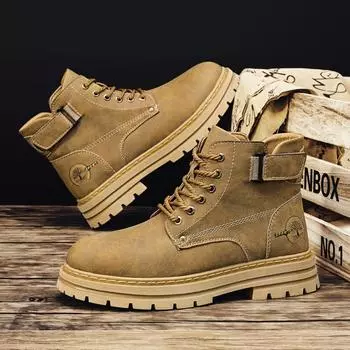 Модные роскошные брендовые мужские модные ботильоны дышащие нескользящие походные ботинки на открытом воздухе осенние новые туфли легкие нескользящие мужские ботинки для пустыни 38
