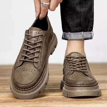 Модные роскошные брендовые мужские оксфорды, классические мужские туфли на шнуровке, свадебные кожаные модные деловые туфли для мужчин, универсальные мужские туфли на плоской подошве 39 чёрный