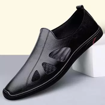 Модные роскошные брендовые ретро-сандалии из коровьей кожи, мужская летняя новая обувь, пляжная обувь для отдыха, мужские тапочки из натуральной кожи, деловые сандалии 37 коричневый