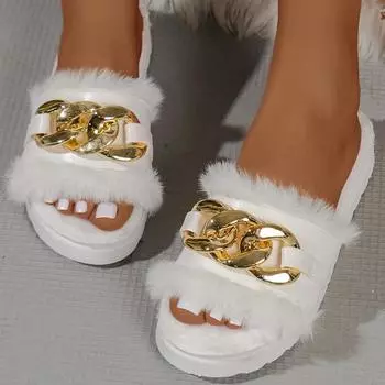 Модные роскошные брендовые женские тапочки с открытым носком и толстой подошвой, кожаные туфли с одним мехом, плоская верхняя одежда, женские шлепанцы, летние сандалии для подиума, женские 35 коричневый