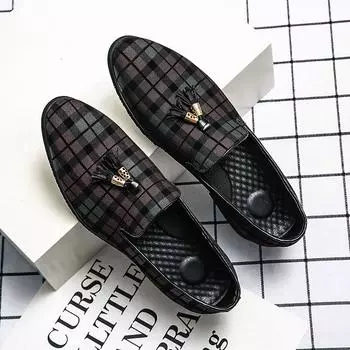 Модные роскошные дизайнерские брендовые горячие продажи мокасины мужские лоферы с принтом кожаные туфли мужские туфли на плоской подошве туфли для вождения обувь для парикмахеров обувь для отдыха и прогулок 38 чёрный