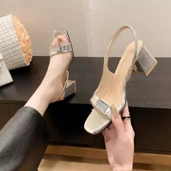 Модные роскошные дизайнерские брендовые женские туфли на толстом каблуке сандалии женские повседневные туфли Zapatos De Mujer 35