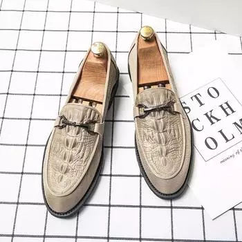 Модные роскошные дизайнерские итальянские свадебные повседневные деловые костюмы из крокодиловой кожи, роскошные формальные мужские туфли-лоферы, оксфорды для мужчин 6