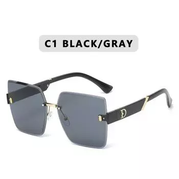 Модные роскошные дизайнерские женские солнцезащитные очки без оправы для мужчин, винтажные солнцезащитные очки с квадратными оттенками UV400, очки оптом Other
