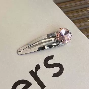 Модные Роскошные Хрустальные Заколки для Волос Винтажные Сердечки Розовые Стразы Серебристые Зажимы для Волос для Женщин Девушек Милые Заколки Аксессуары для Волос