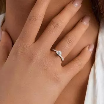 Модные роскошные кольца из стерлингового серебра S925, женские кольца с четырьмя когтями, кольцо с муассанитом 0,5 карата для свадебного подарка, женские ювелирные изделия 5 белый