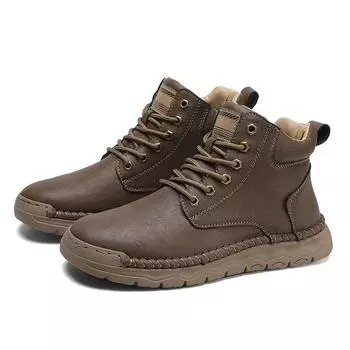 Модные роскошные кожаные мужские замшевые сапоги, однотонные, простые, кожаные сапоги, модные мужские сапоги с высоким верхом, вечерние туфли Mes, деловые 39 чёрный