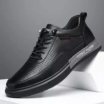 Модные роскошные кроссовки из воловьей кожи для мужчин, дизайнерские повседневные легкие кроссовки на платформе, мужская модная обувь на мягкой подошве для осени 38