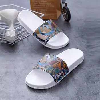 Модные роскошные новые мужские и женские тапочки, летняя мода, стиль для пары, прохладная и мягкая подошва, для дома и улицы, нескользящая пляжная обувь 38-39 250mm белый