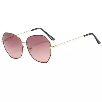 Модные роскошные солнцезащитные очки в большой оправе UV-400, полигональные очки для женщин, женские солнцезащитные очки, винтажные