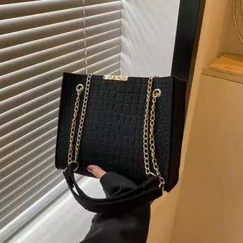 Модные роскошные сумки через плечо для женщин, новинка 2024 года, модная дизайнерская сумка через плечо, однотонная сумка-мессенджер с цепочкой для отдыха, сумки розы красного