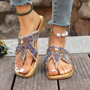 Модные роскошные тапочки 2024 года, летний новый дизайн, повседневная плоская подошва, однотонная верхняя одежда, женские классные тапочки с узором «елочка» 36